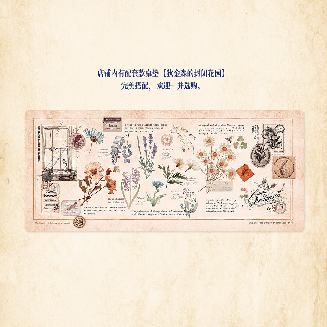 Die Herbarium-Gedichte Schreibtischunterlage – Literarische Giganten Serie: Dickinson