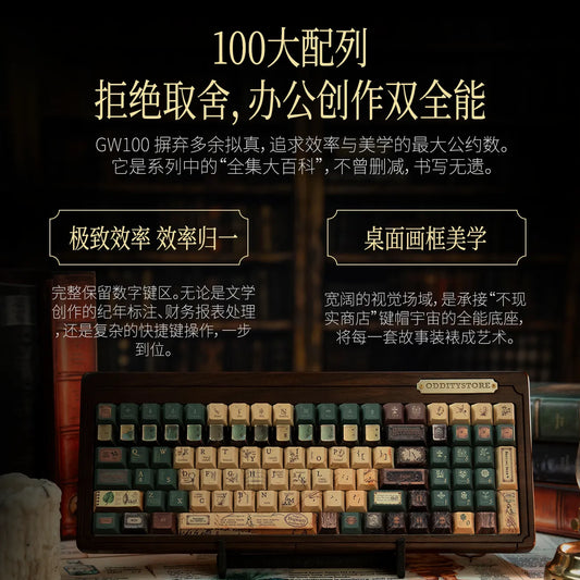 Great Writer 100 Keyboard for Custom Mechanical Keyboards Keycap Sets