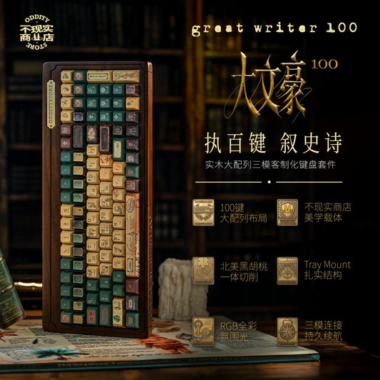 Great Writer 100 Keyboard for Custom Mechanical Keyboards Keycap Sets