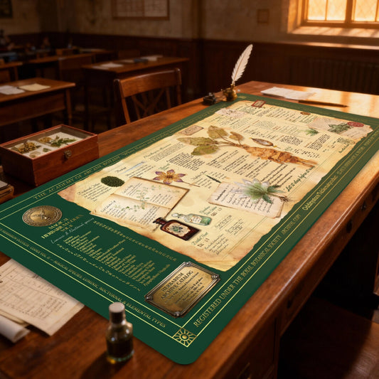 Verzauberte Gewächshaus-Schreibtischunterlage – Kräuterkunde-Kollektion