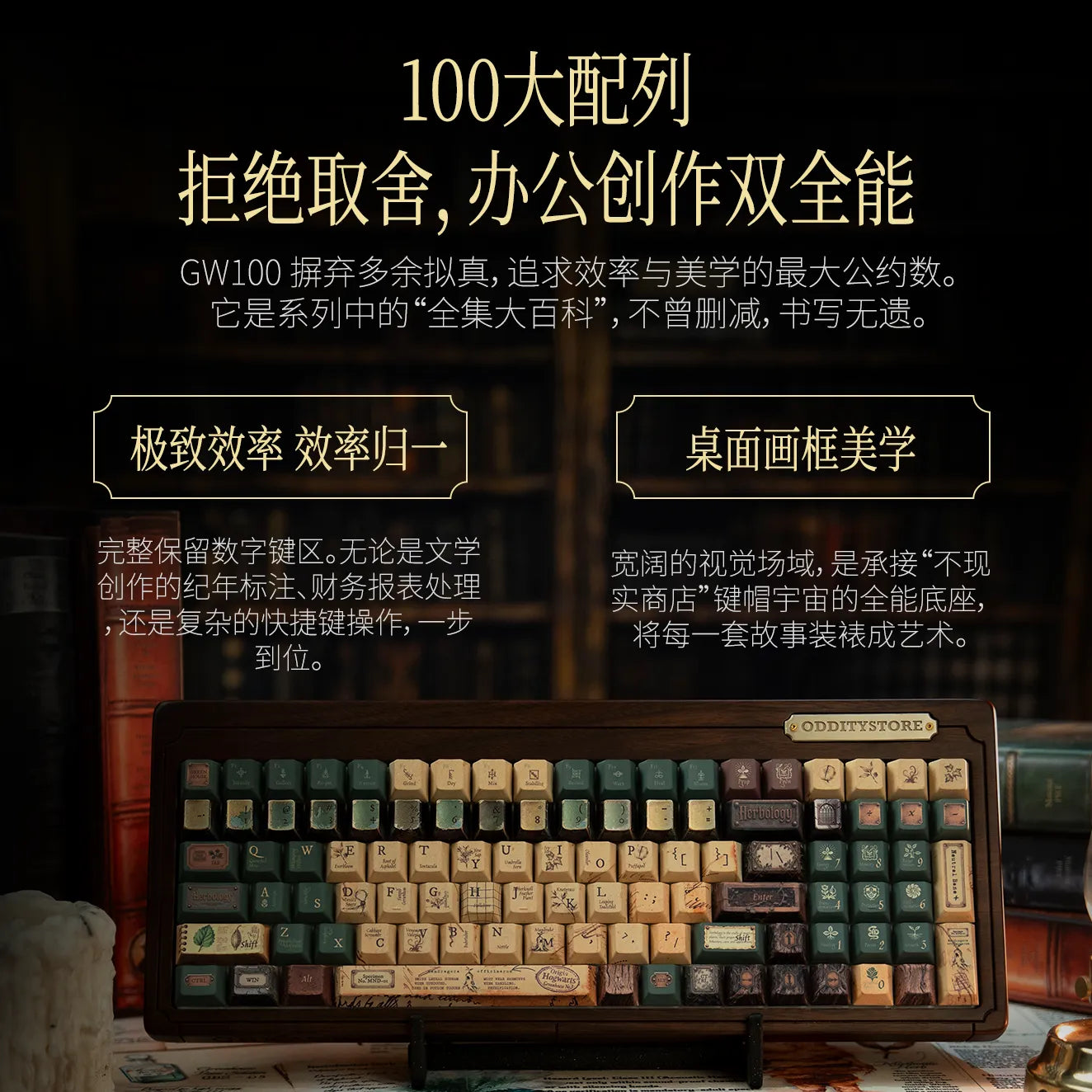 Great Writer 100 Keyboard for Custom Mechanical Keyboards Keycap Sets