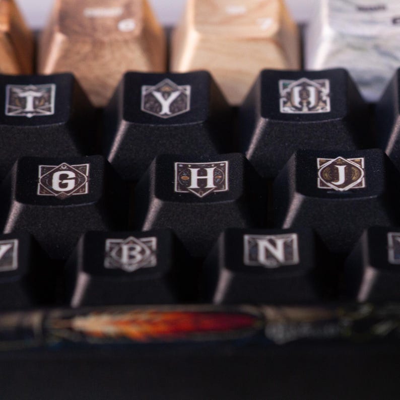 Ollivander's Wand Keycap Set - Harry Potter, Wizard, Magical themed keycaps - English Font - Novelty keycaps