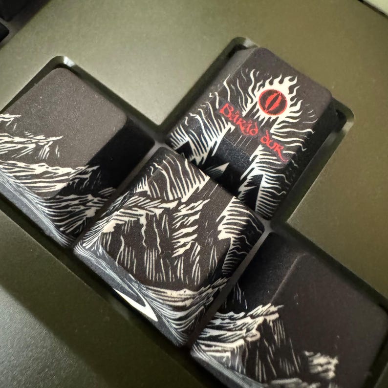 Lord of the Rings Keycap Set | Middle Earth Map Mechanical Keyboard | Fantasy Keycaps | LOTR Gift for Him