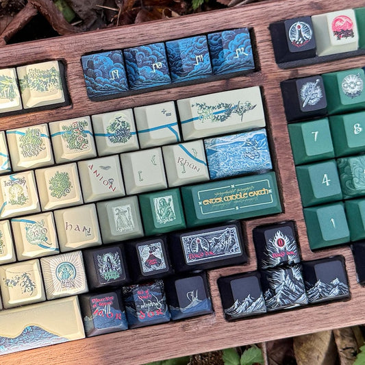 Lord of the Rings Keycap Set | Middle Earth Map Mechanical Keyboard | Fantasy Keycaps | LOTR Gift for Him
