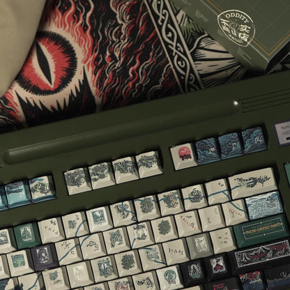 Lord of the Rings Keycap Set | Middle Earth Map Mechanical Keyboard | Fantasy Keycaps | LOTR Gift for Him
