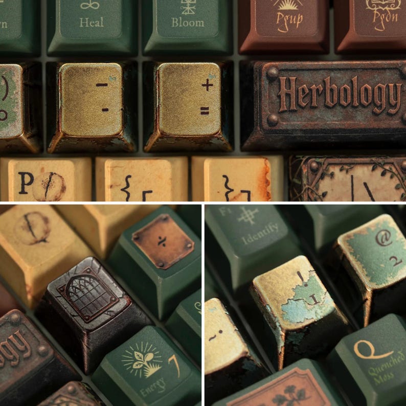 Herbology - Magical themed keycaps - Novelty keycaps