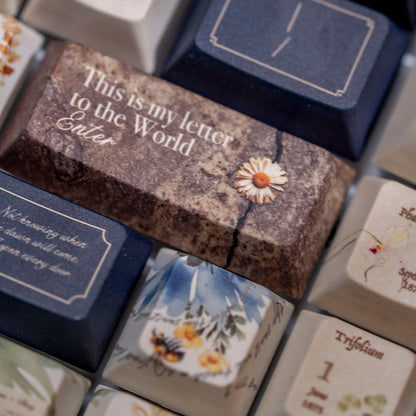 Emily Dickinson-Inspired Custom Keycaps – Handcrafted Literary Art for Your Keyboard – Novelty keycaps