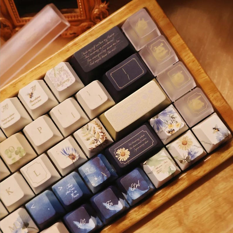 Emily Dickinson-Inspired Custom Keycaps – Handcrafted Literary Art for Your Keyboard – Novelty keycaps