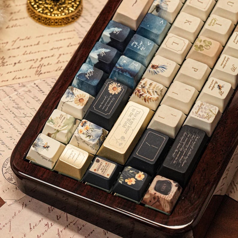 Emily Dickinson-Inspired Custom Keycaps – Handcrafted Literary Art for Your Keyboard – Novelty keycaps