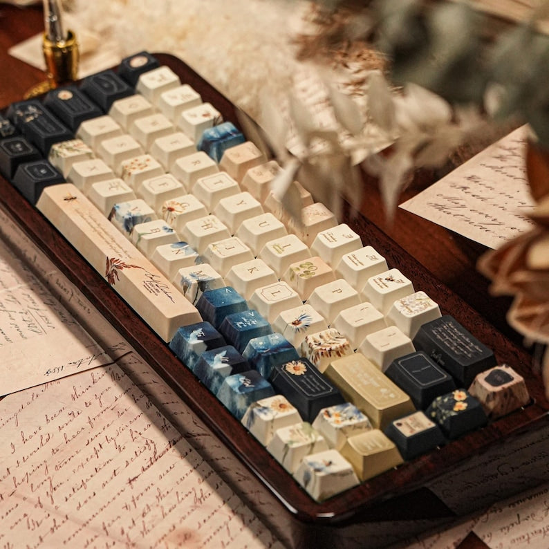 Emily Dickinson-Inspired Custom Keycaps – Handcrafted Literary Art for Your Keyboard – Novelty keycaps