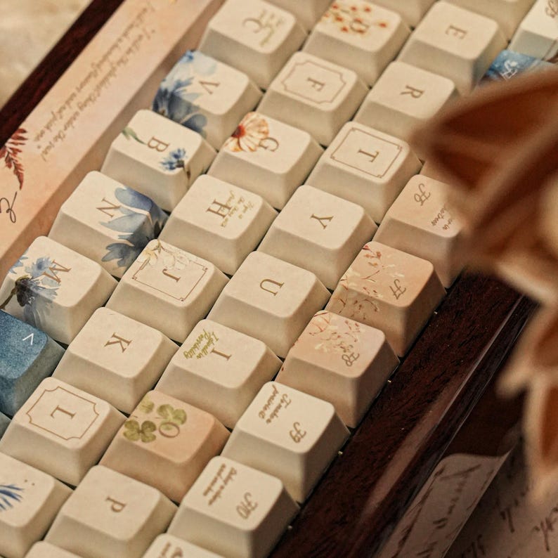 Emily Dickinson-Inspired Custom Keycaps – Handcrafted Literary Art for Your Keyboard – Novelty keycaps