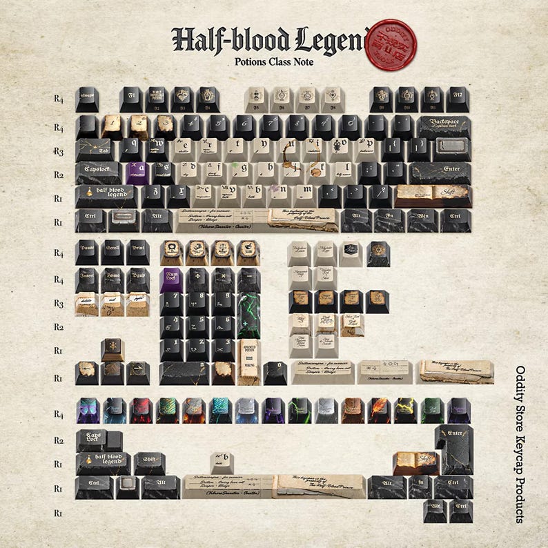 Potion Class Keycaps - Harry Potter, Wizard, Magical themed keycaps
