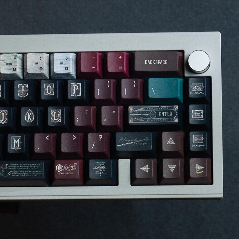 Ollivander's Wand Keycap Set - Harry Potter, Wizard, Magical themed keycaps - English Font - Novelty keycaps