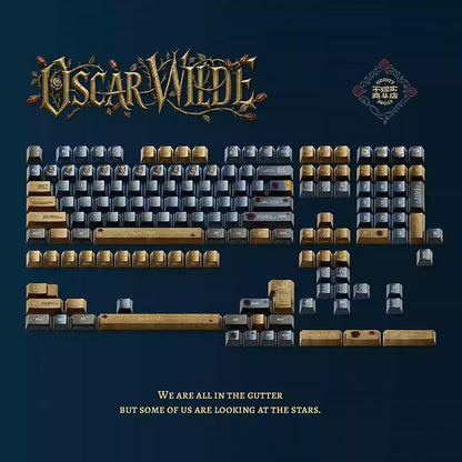 Oscar Wilde key caps - Literary Keyboard - Gothic Keycaps