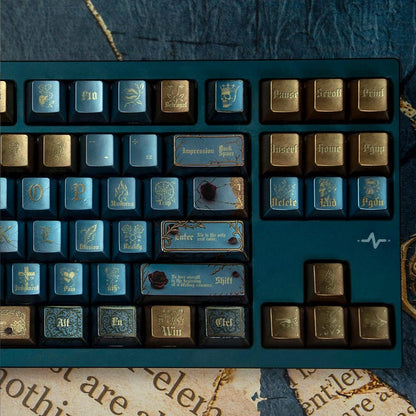 Oscar Wilde key caps - Literary Keyboard - Gothic Keycaps