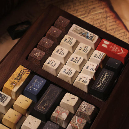 Sherlock Holmes Keycaps – Detective Theme Mechanical Keyboard Caps, 221B Baker Street
