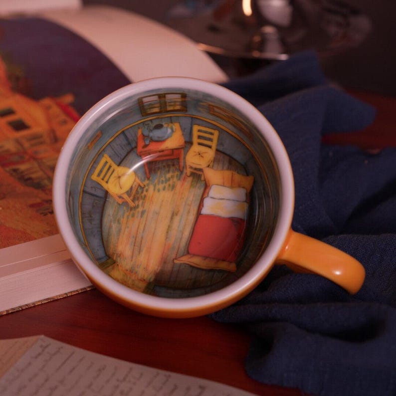 Van Gogh’s Bedroom Pottery Ceramic Mug | Birthday Present Coffee Cup