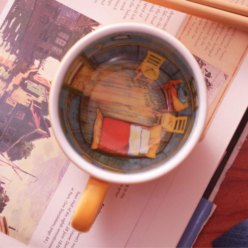Van Gogh’s Bedroom Pottery Ceramic Mug | Birthday Present Coffee Cup