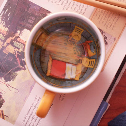 Van Gogh’s Bedroom Pottery Ceramic Mug | Birthday Present Coffee Cup
