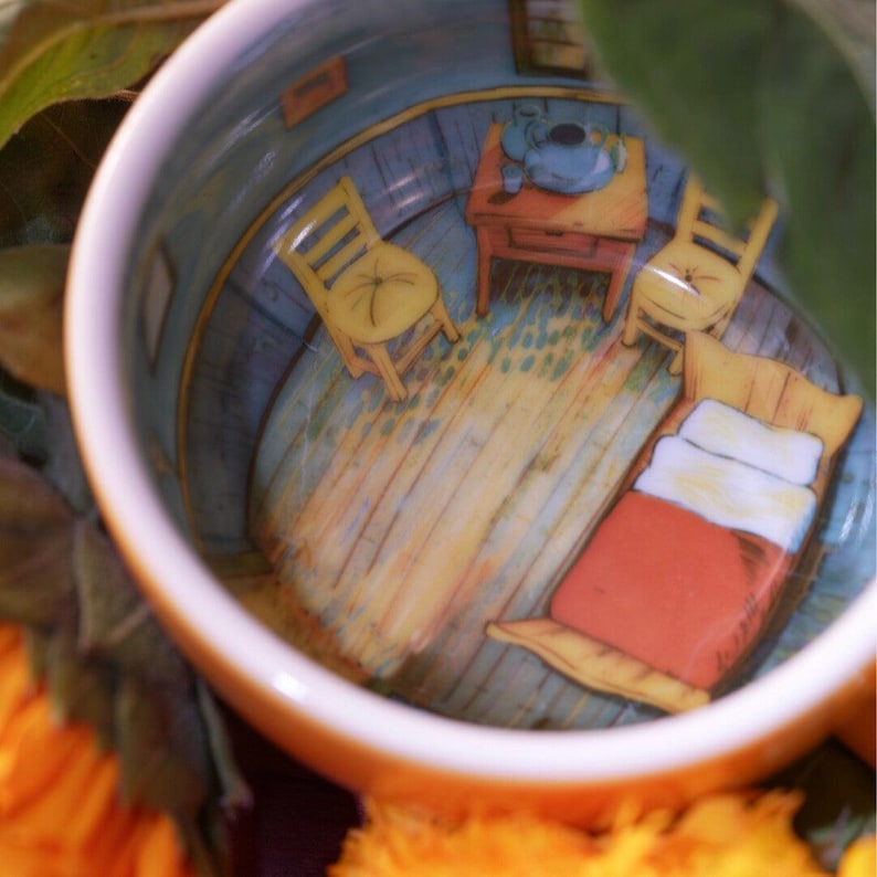 Van Gogh’s Bedroom Pottery Ceramic Mug | Birthday Present Coffee Cup