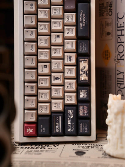 Daily Prophet Themed PBT Keycap Set | Keyboard Caps for Mechanical Keyboards