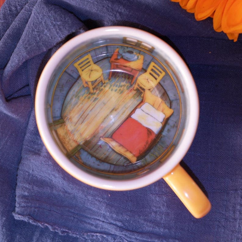 Van Gogh’s Bedroom Pottery Ceramic Mug | Birthday Present Coffee Cup