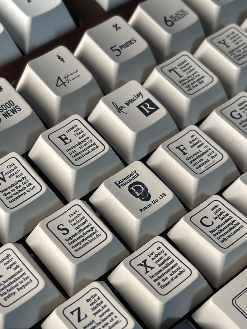 Daily Prophet Themed PBT Keycap Set | Keyboard Caps for Mechanical Keyboards