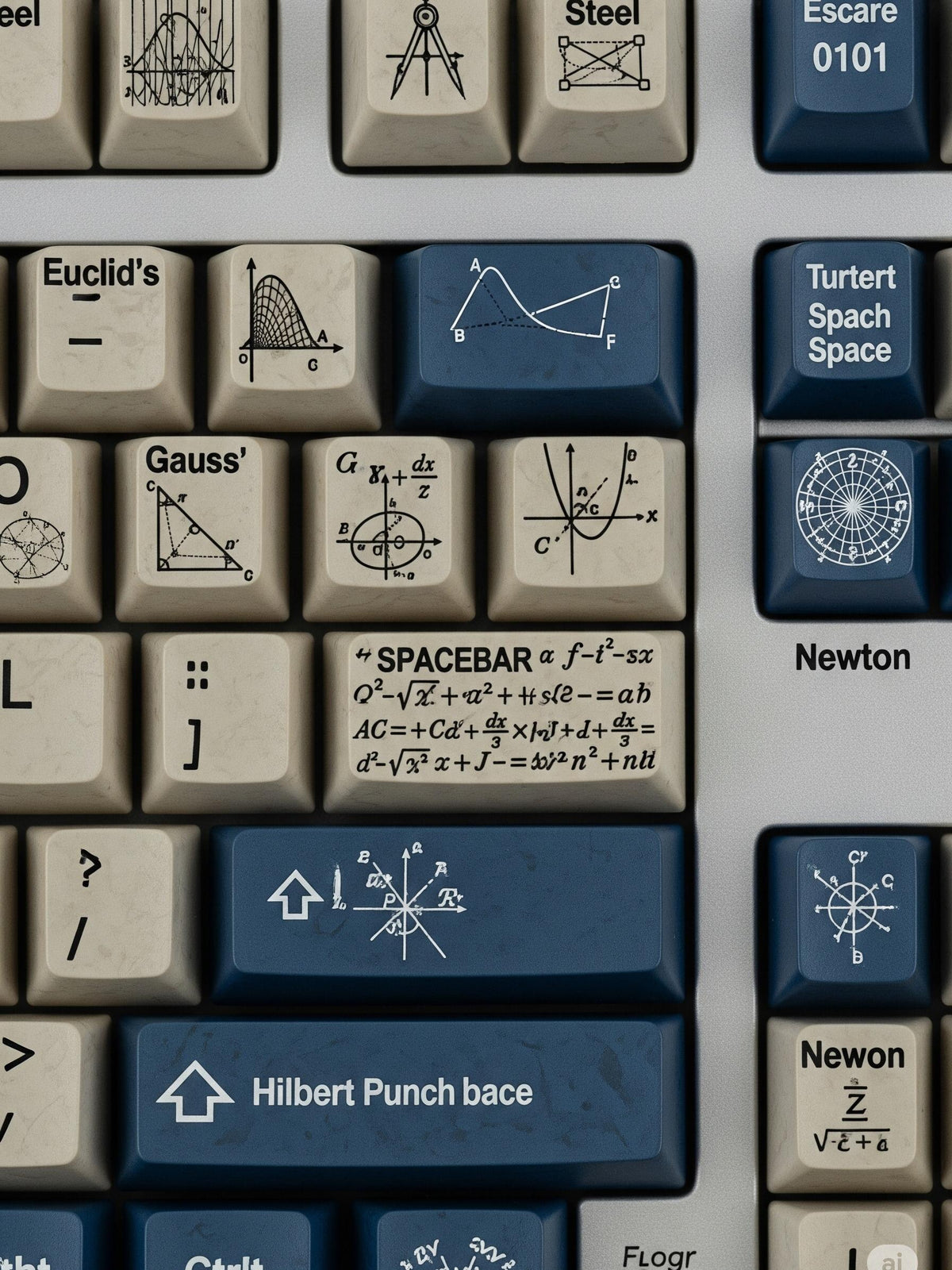 Theory of Everything Series: Mathematician Keycaps — Euclid, Newton, Gauss