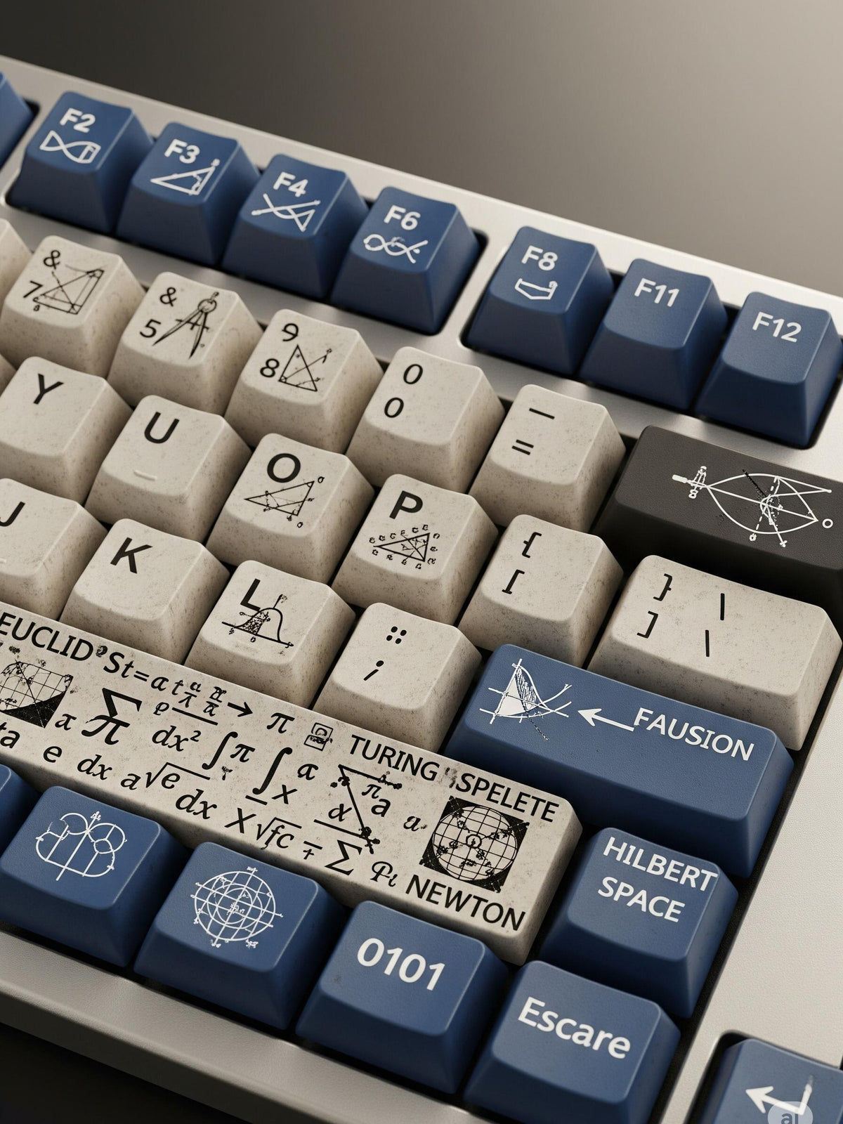 Theory of Everything Series: Mathematician Keycaps — Euclid, Newton, Gauss